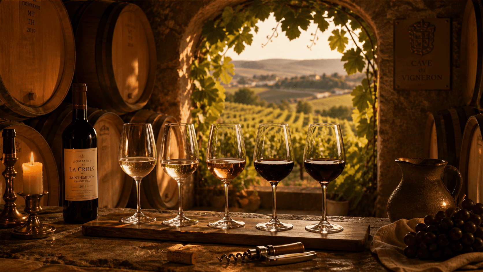 Étiquette de vin rouge Domaine André Brunel Côtes du Rhône 2007 sur fond sombre