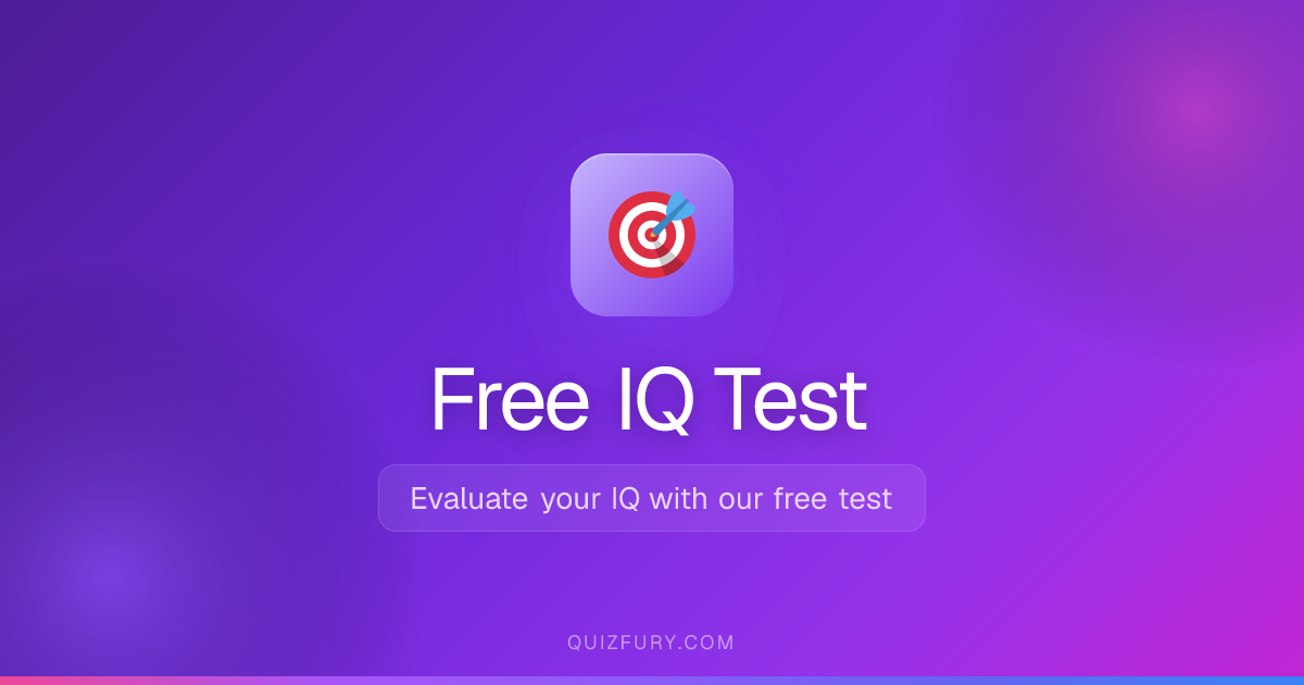Free Online IQ Test - Measure Your Intelligence | QuizFury